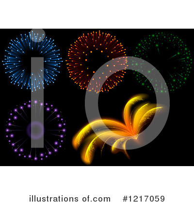 Royalty-Free (RF) Fireworks Clipart Illustration by dero - Stock Sample #1217059