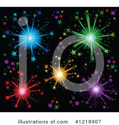 Royalty-Free (RF) Fireworks Clipart Illustration by visekart - Stock Sample #1218907
