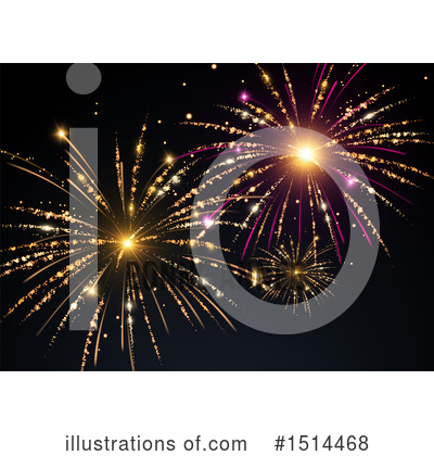 Royalty-Free (RF) Fireworks Clipart Illustration by beboy - Stock Sample #1514468
