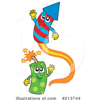 Royalty-Free (RF) Fireworks Clipart Illustration by visekart - Stock Sample #213744