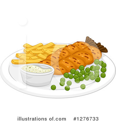 Royalty-Free (RF) Fish And Chips Clipart Illustration by BNP Design Studio - Stock Sample #1276733