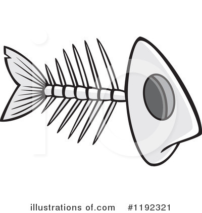 Fish Skeleton Clipart #1192321 by toonaday