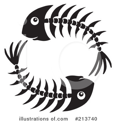 Royalty-Free (RF) Fish Bones Clipart Illustration by visekart - Stock Sample #213740