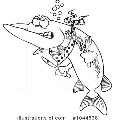 Royalty-Free (RF) Fish Clipart Illustration by toonaday - Stock Sample #1044638