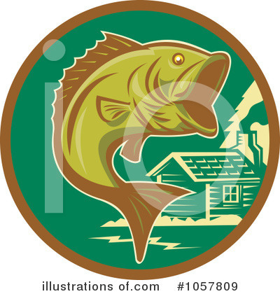 Royalty-Free (RF) Fish Clipart Illustration by patrimonio - Stock Sample #1057809