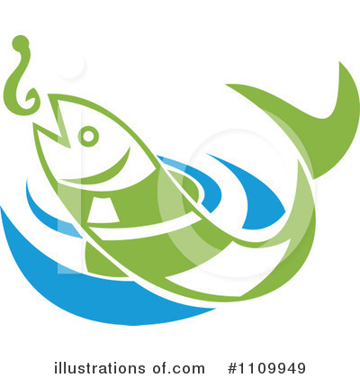 Royalty-Free (RF) Fish Clipart Illustration by patrimonio - Stock Sample #1109949