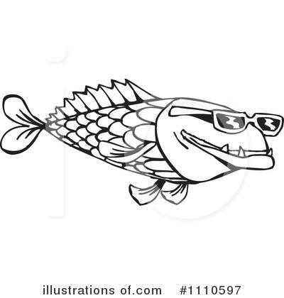 Royalty-Free (RF) Fish Clipart Illustration by Dennis Holmes Designs - Stock Sample #1110597