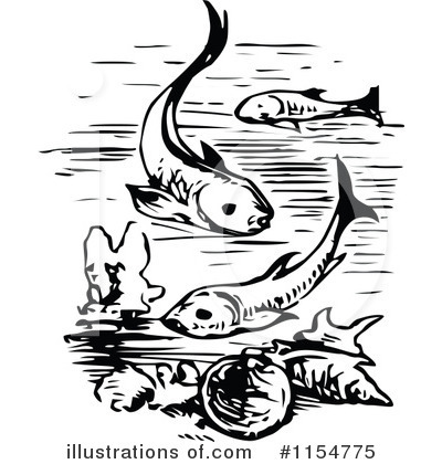 Royalty-Free (RF) Fish Clipart Illustration by Prawny Vintage - Stock Sample #1154775