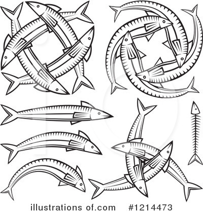 Royalty-Free (RF) Fish Clipart Illustration by Any Vector - Stock Sample #1214473