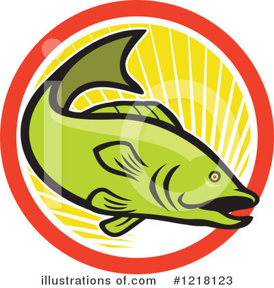 Royalty-Free (RF) Fish Clipart Illustration by patrimonio - Stock Sample #1218123