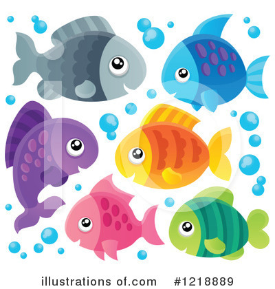 Royalty-Free (RF) Fish Clipart Illustration by visekart - Stock Sample #1218889