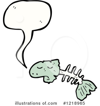 Fish Skeleton Clipart #1218965 by lineartestpilot