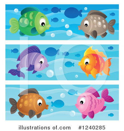 Royalty-Free (RF) Fish Clipart Illustration by visekart - Stock Sample #1240285