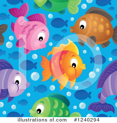Royalty-Free (RF) Fish Clipart Illustration by visekart - Stock Sample #1240294