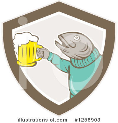Royalty-Free (RF) Fish Clipart Illustration by patrimonio - Stock Sample #1258903