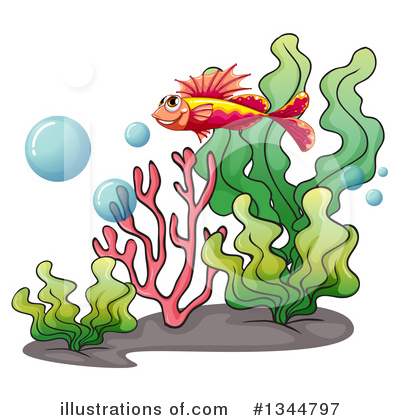 Seaweed Clipart #1229261 - Illustration by Alex Bannykh