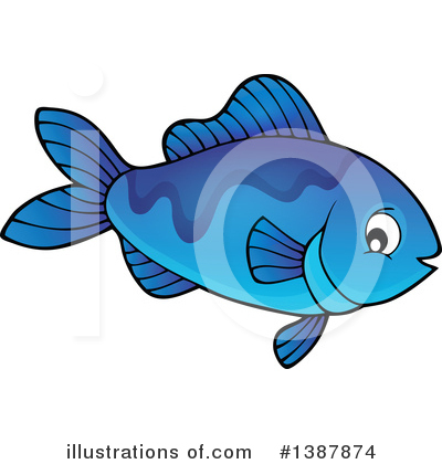 Royalty-Free (RF) Fish Clipart Illustration by visekart - Stock Sample #1387874
