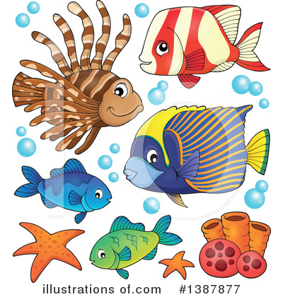 Royalty-Free (RF) Fish Clipart Illustration by visekart - Stock Sample #1387877