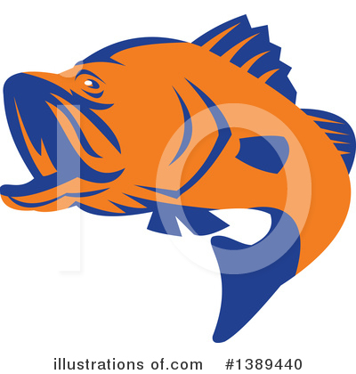 Sea Bass Clipart #1389440 by patrimonio