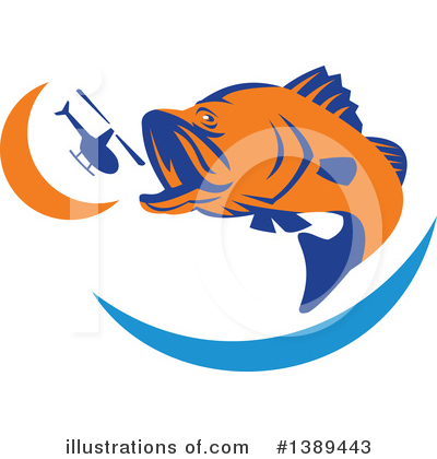 Sea Bass Clipart #1389443 by patrimonio