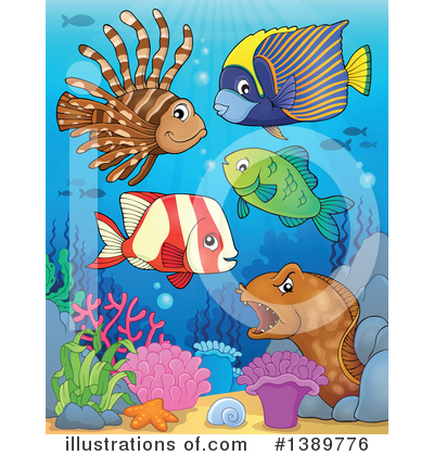 Royalty-Free (RF) Fish Clipart Illustration by visekart - Stock Sample #1389776
