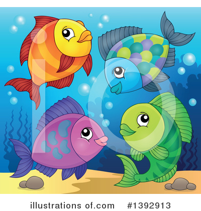 Royalty-Free (RF) Fish Clipart Illustration by visekart - Stock Sample #1392913
