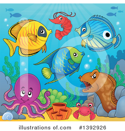 Royalty-Free (RF) Fish Clipart Illustration by visekart - Stock Sample #1392926