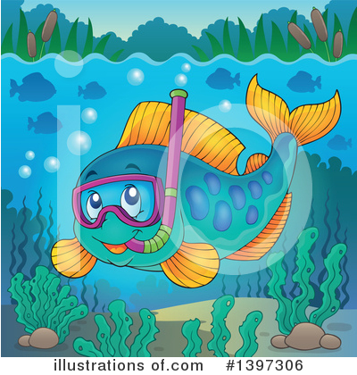 Royalty-Free (RF) Fish Clipart Illustration by visekart - Stock Sample #1397306