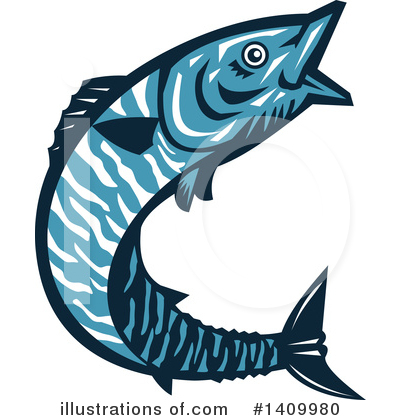 Royalty-Free (RF) Fish Clipart Illustration by patrimonio - Stock Sample #1409980