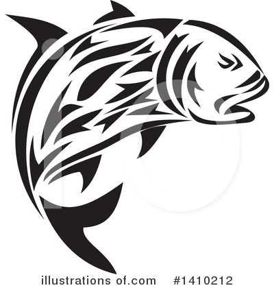 Royalty-Free (RF) Fish Clipart Illustration by patrimonio - Stock Sample #1410212