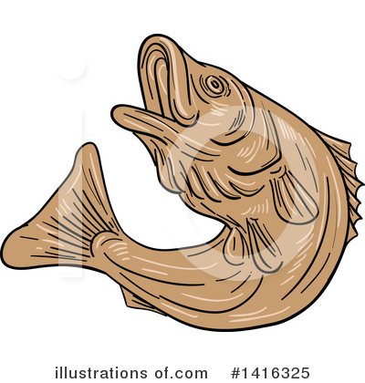 Bass Fish Clipart #1416325 by patrimonio
