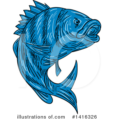 Royalty-Free (RF) Fish Clipart Illustration by patrimonio - Stock Sample #1416326