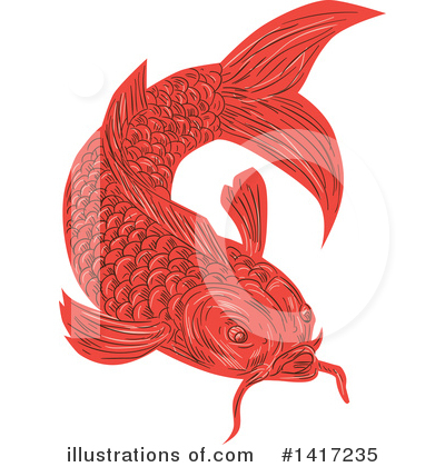Koi Fish Clipart #1417235 by patrimonio