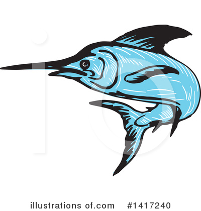 Royalty-Free (RF) Fish Clipart Illustration by patrimonio - Stock Sample #1417240