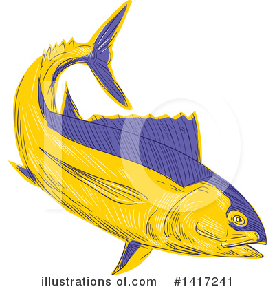 Royalty-Free (RF) Fish Clipart Illustration by patrimonio - Stock Sample #1417241