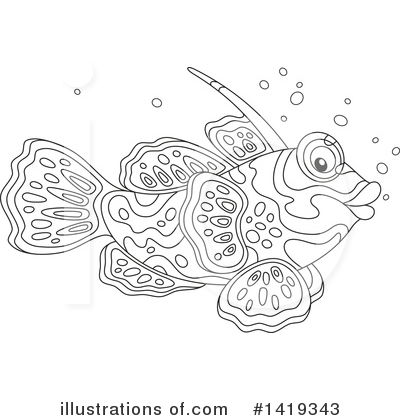 Royalty-Free (RF) Fish Clipart Illustration by Alex Bannykh - Stock Sample #1419343