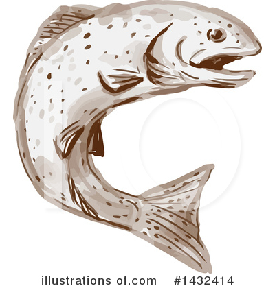 Royalty-Free (RF) Fish Clipart Illustration by patrimonio - Stock Sample #1432414
