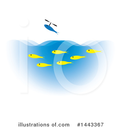 Flying Fish Clipart #1443367 by ColorMagic