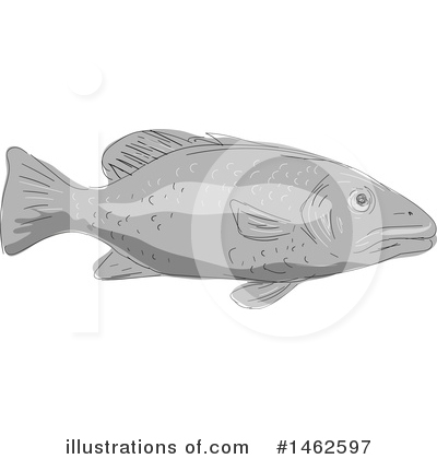 Royalty-Free (RF) Fish Clipart Illustration by patrimonio - Stock Sample #1462597