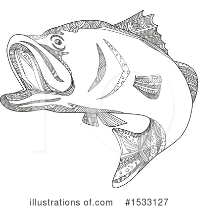 Sea Bass Clipart #1533127 by patrimonio