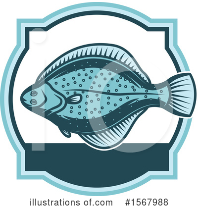 Flounder Clipart #1567988 by Vector Tradition SM