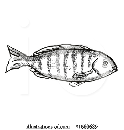 Royalty-Free (RF) Fish Clipart Illustration by patrimonio - Stock Sample #1680689