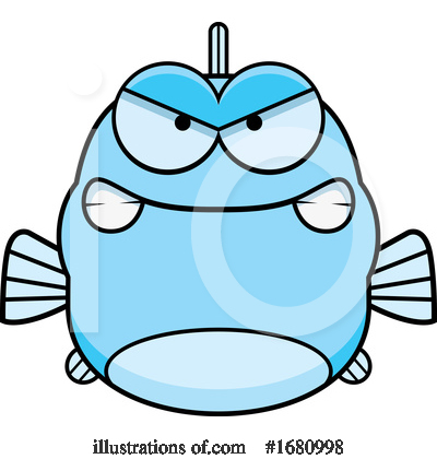 Blue Fish Clipart #1680998 by Cory Thoman