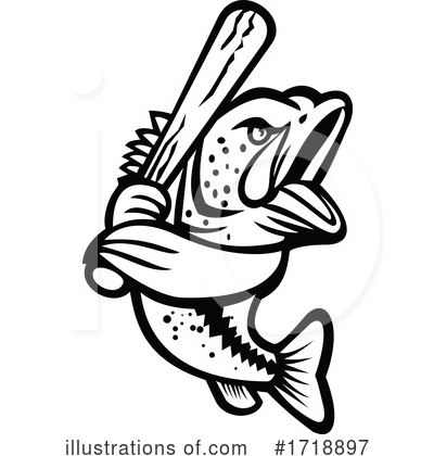 Largemouth Bass Clipart #1718897 by patrimonio