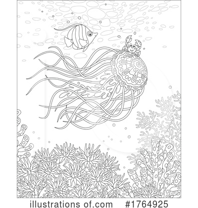 Jellyfish Clipart #1764925 by Alex Bannykh