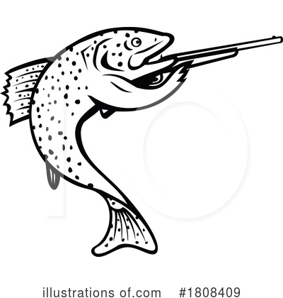 Royalty-Free (RF) Fish Clipart Illustration by patrimonio - Stock Sample #1808409