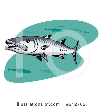 Royalty-Free (RF) Fish Clipart Illustration by patrimonio - Stock Sample #212702