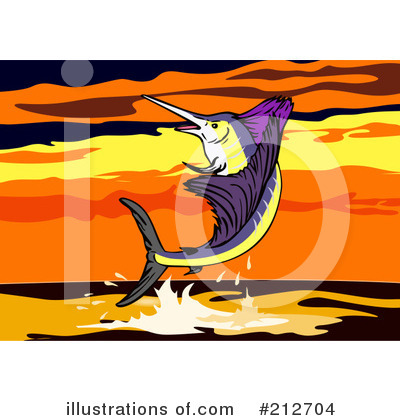 Royalty-Free (RF) Fish Clipart Illustration by patrimonio - Stock Sample #212704