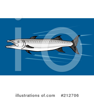 Royalty-Free (RF) Fish Clipart Illustration by patrimonio - Stock Sample #212706