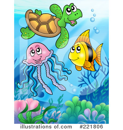 Royalty-Free (RF) Fish Clipart Illustration by visekart - Stock Sample #221806